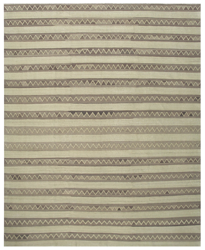 8'x10' Wool Kilim Rug | Green Ariana Kilim Rug