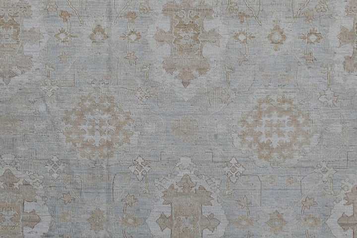 8'x10' Wool Rug | Agra Design | Blue Cream Area Rug