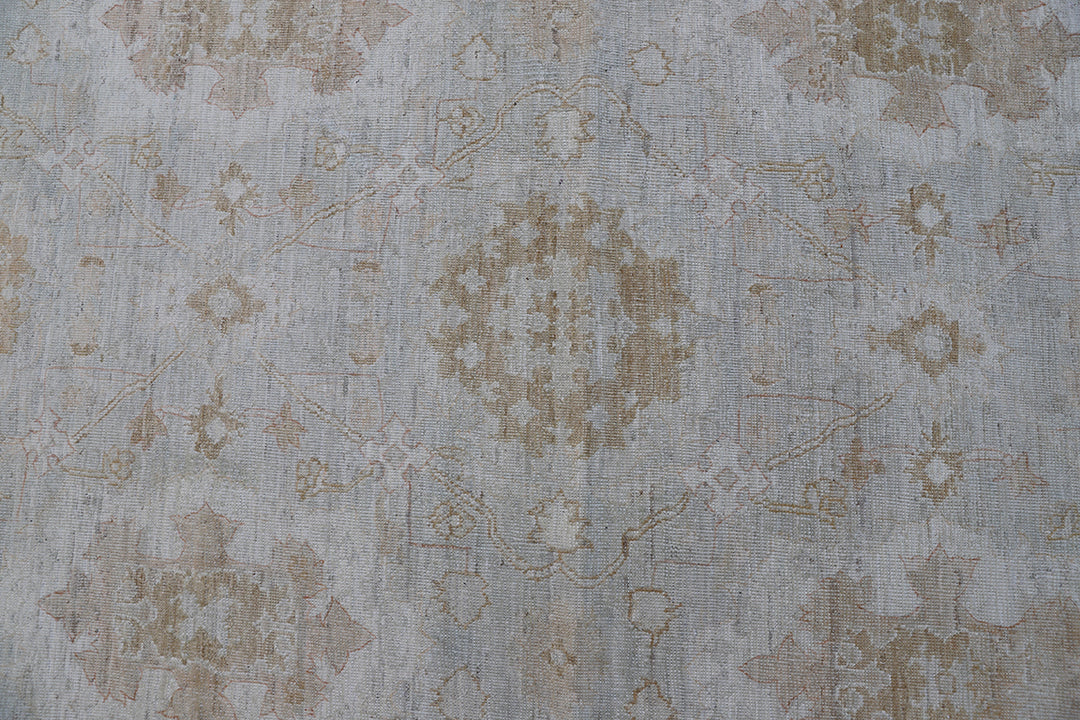 8'x10' Wool Rug | Agra Design | Blue Cream Area Rug