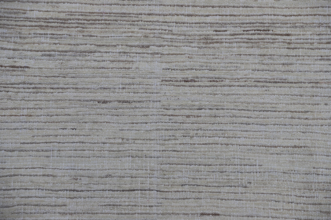 8'x9' Hand-Knotted Afghan Modern Stria Rug | Organic Wool | Modern Rug