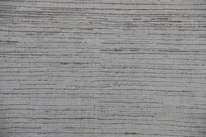 8'x9' Hand-Knotted Afghan Modern Stria Rug | Organic Wool | Modern Rug