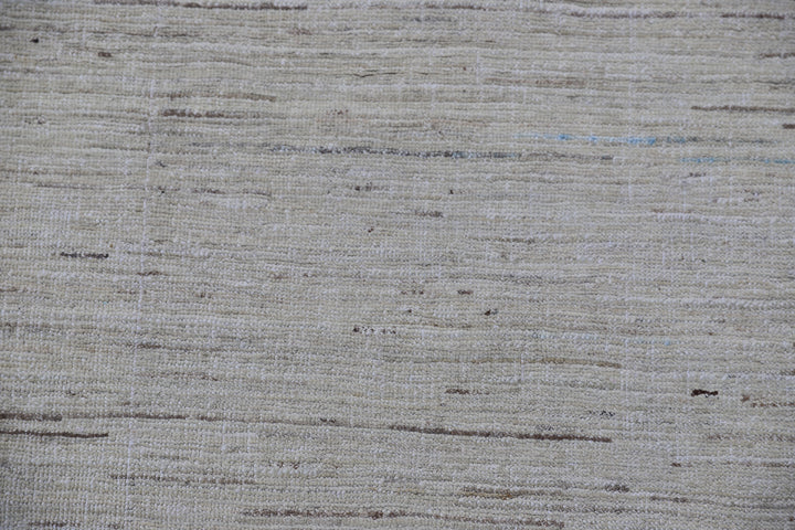 8'x9' Hand-Knotted Afghan Modern Stria Rug | Organic Wool | Modern Rug