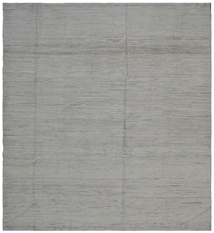 8'x9' Hand-Knotted Afghan Modern Stria Rug | Organic Wool | Modern Rug