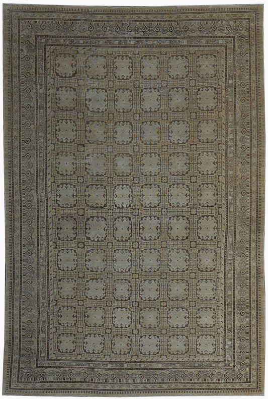 13'x8' Ariana Traditional Samarkand Geometric Design Rug