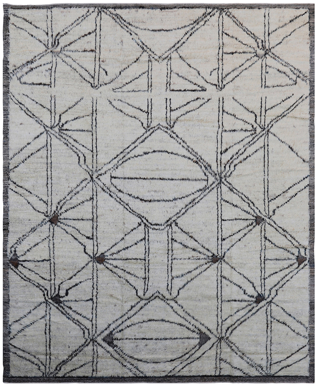 9'x11' Ariana Moroccan Style|Cream Brown |Barchi Area Rug