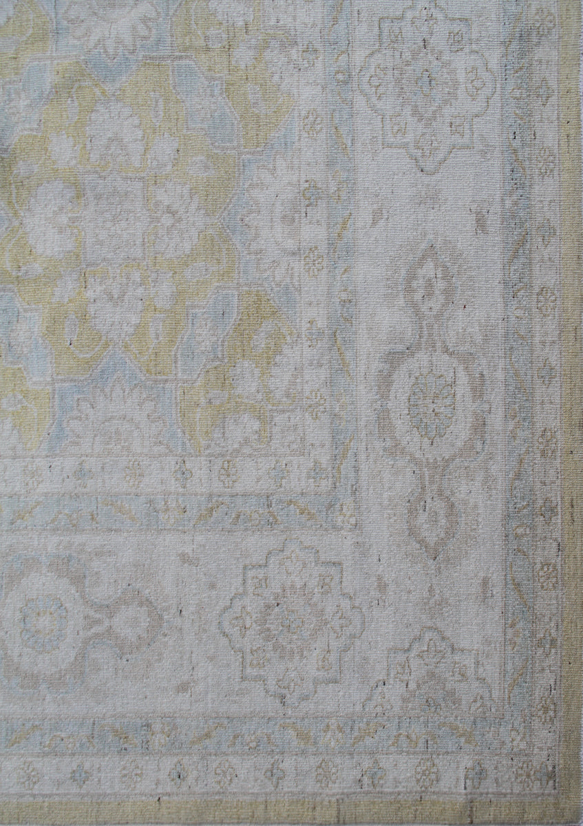 9'x11' Wool Area Rug | Ariana Transitional |Golden Persian Rug