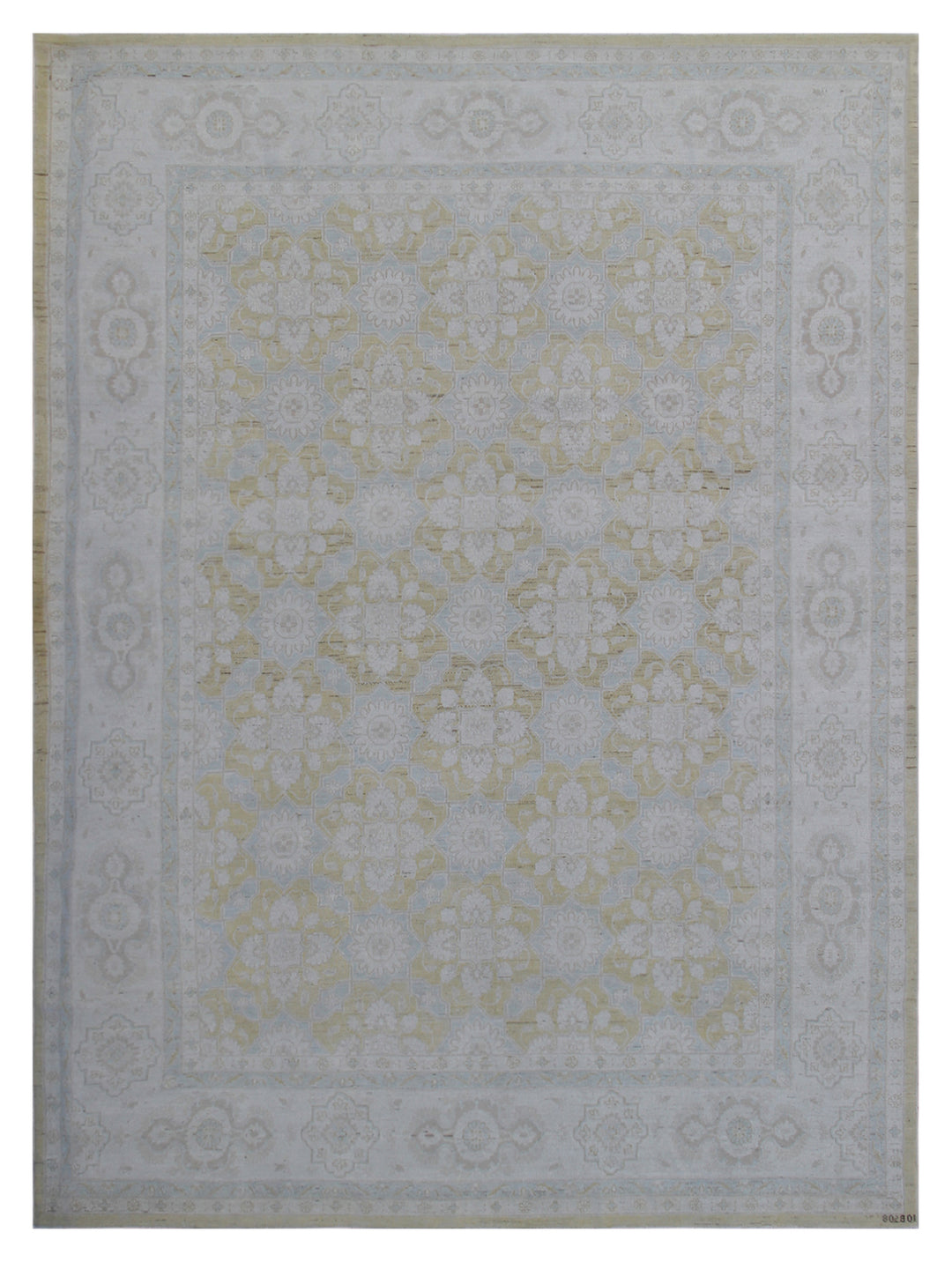9'x11' Wool Area Rug | Ariana Transitional |Golden Persian Rug