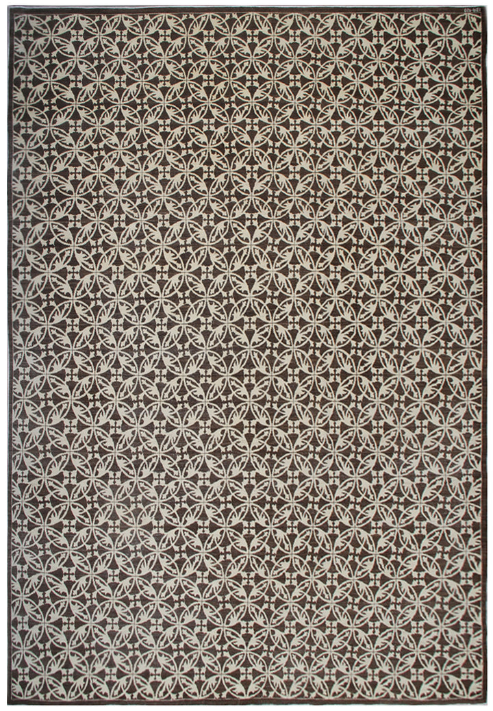 9'x12' Afghan Hand-Knotted Modern Geometric Rug | Organic Wool Rug