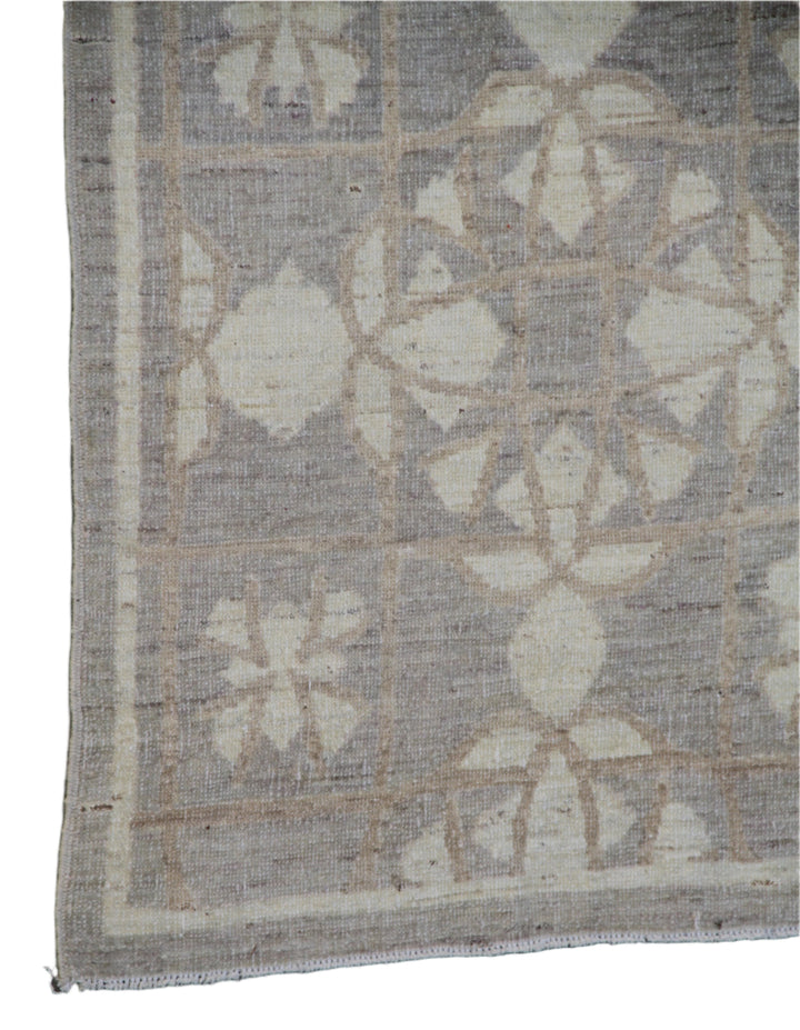 9'x12' Afghan Hand-Knotted Modern Rug | Geometric | Organic Wool Rug