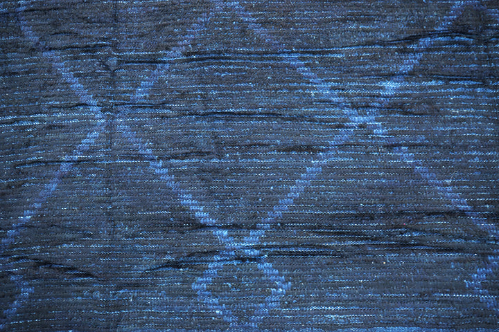 9'x12' Moroccan Style| Navy Blue | Hand-knotted Barchi Rug