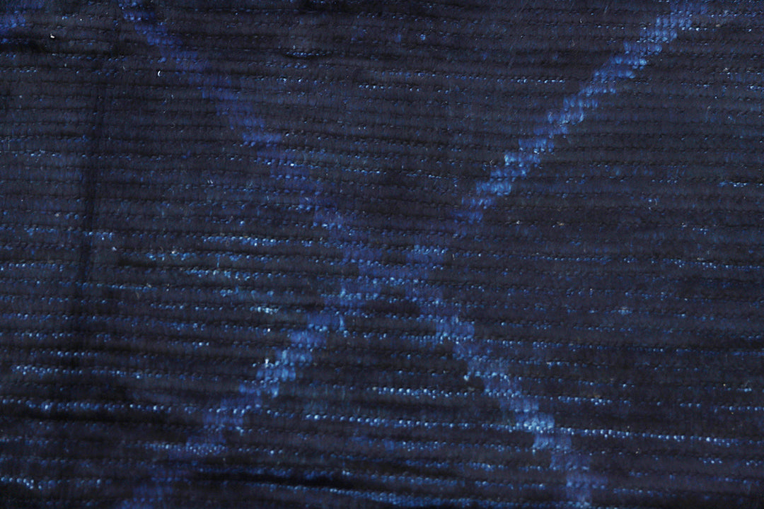 9'x12' Moroccan Style| Navy Blue | Hand-knotted Barchi Rug