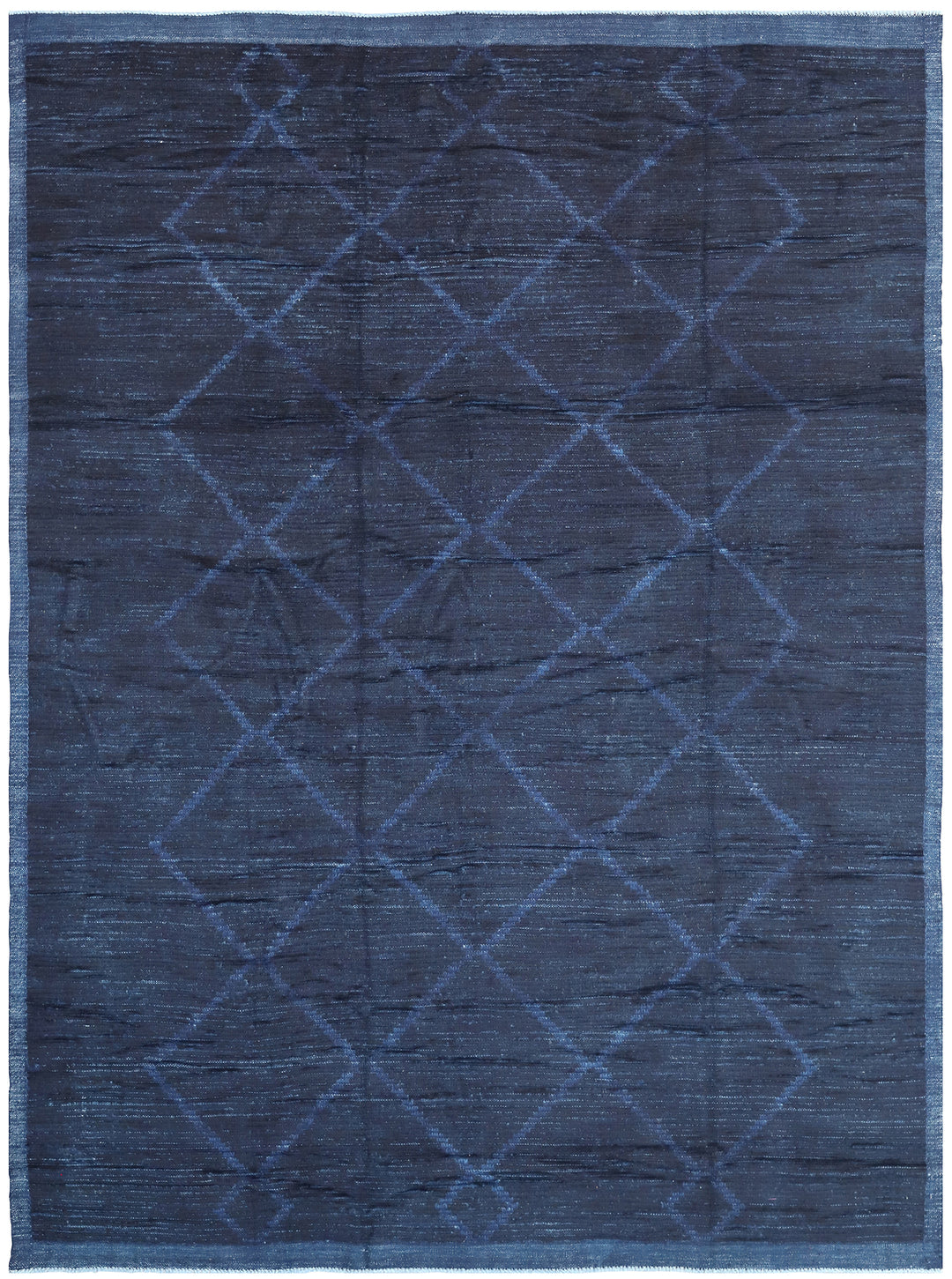 9'x12' Moroccan Style| Navy Blue | Hand-knotted Barchi Rug