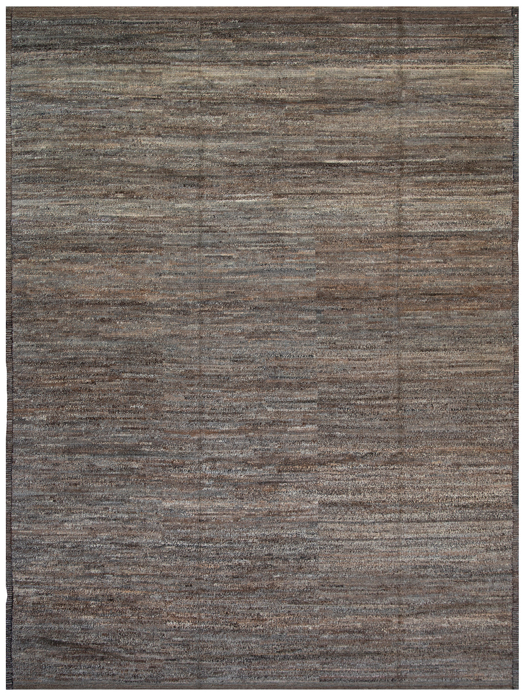 9'x12' Solid Moroccan Style| Dark Brown Dark Grey Barchi Hand-knotted Rug