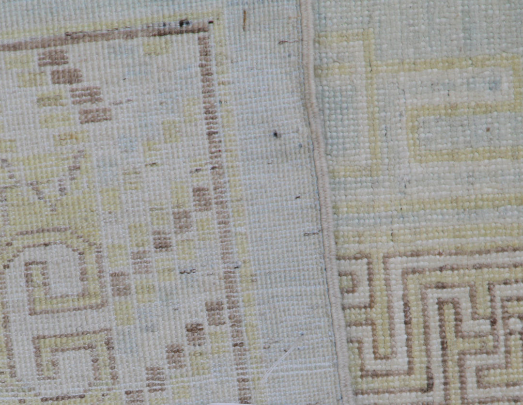 9'x12' Hand-Knotted Khotan Rug | Organic Wool, Geometric Medallion Design