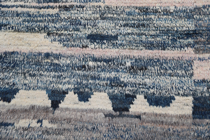 9'x12' Navy Blue and Ivory| Moroccan Style| Barchi Wool Rug