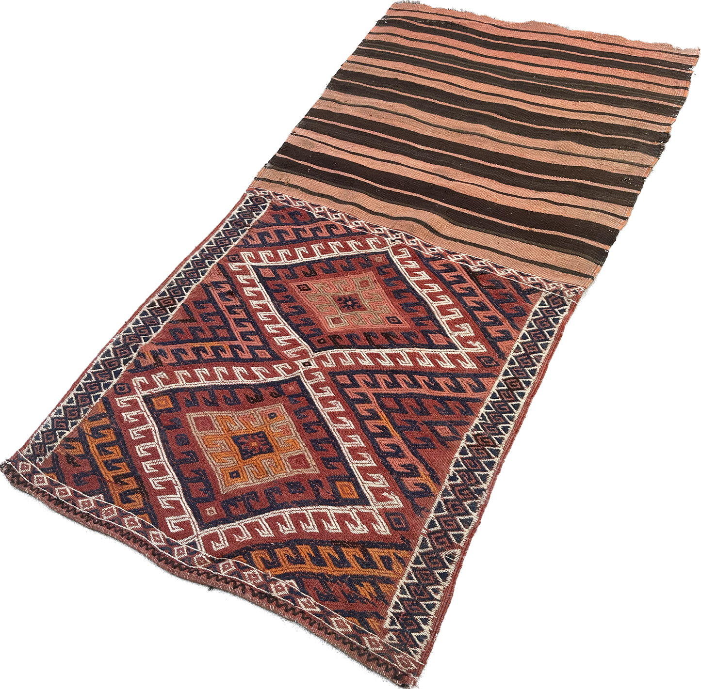 3’x6’ Vintage Tribal Woven Bag Face