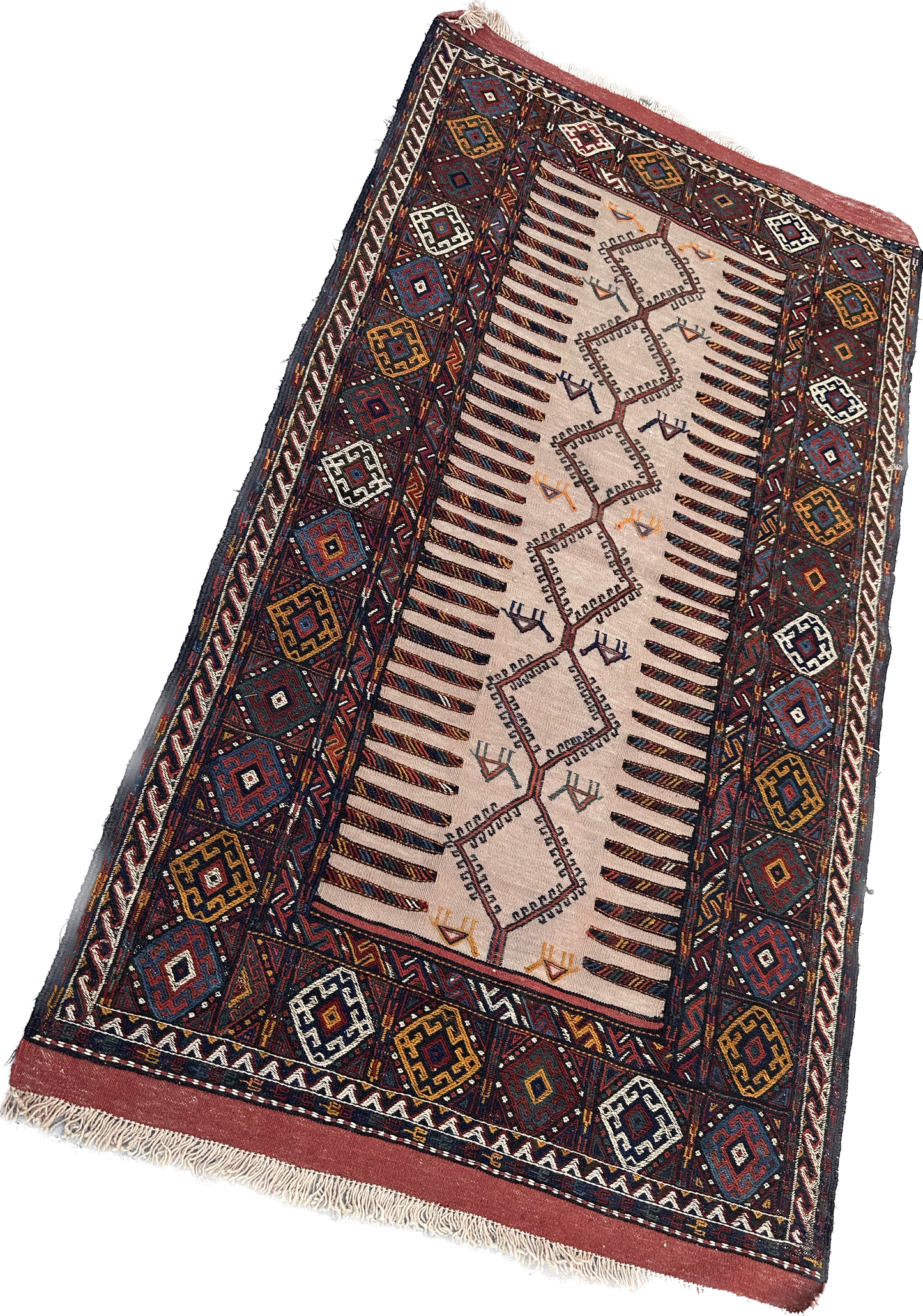 3'x6' East Persian Qutchan Beluch Sofreh Kilim
