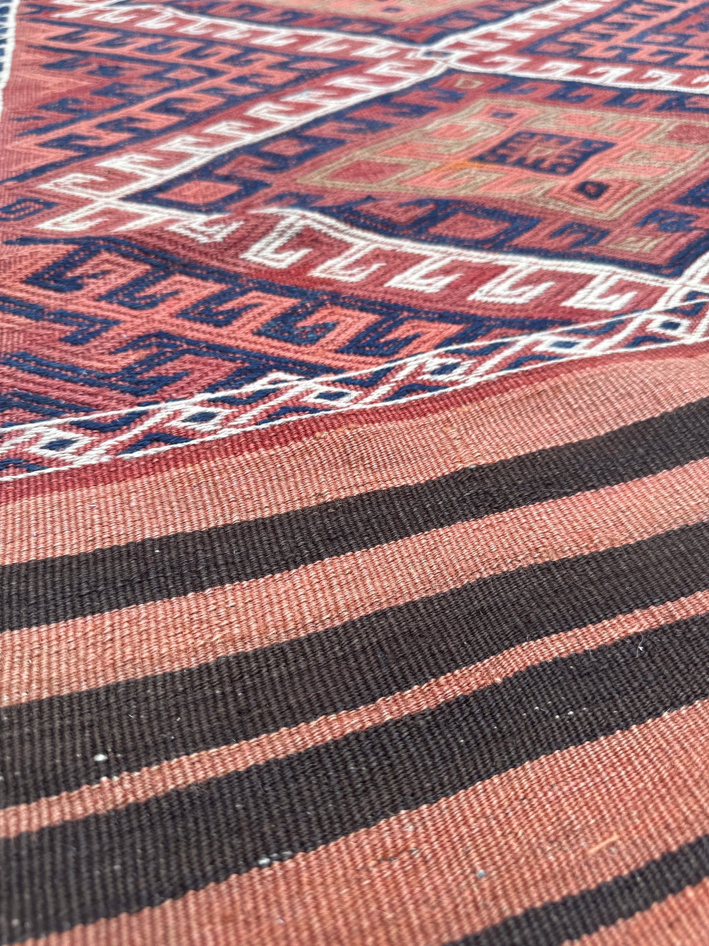 3’x6’ Vintage Tribal Woven Bag Face