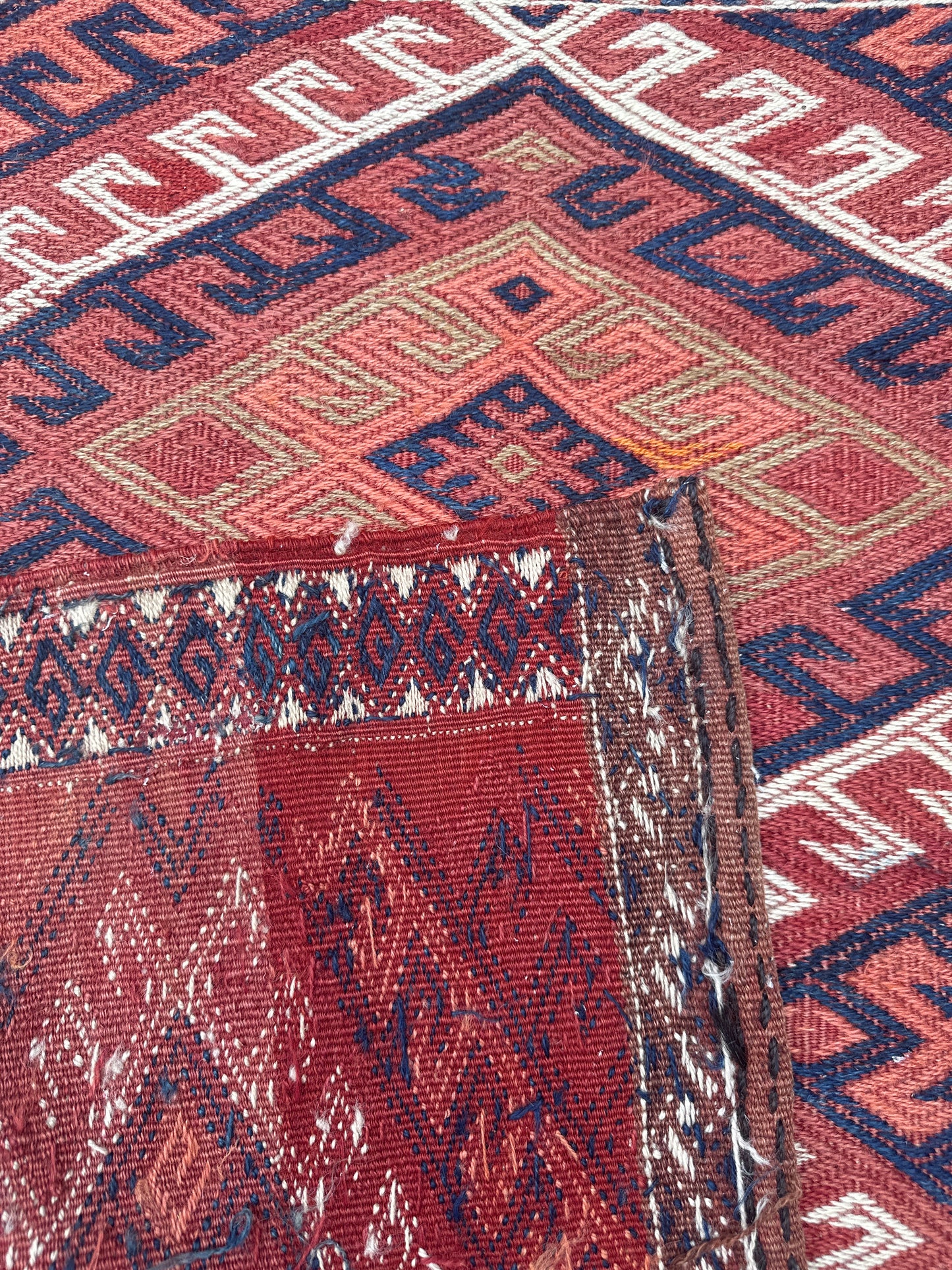 3’x6’ Vintage Tribal Woven Bag Face