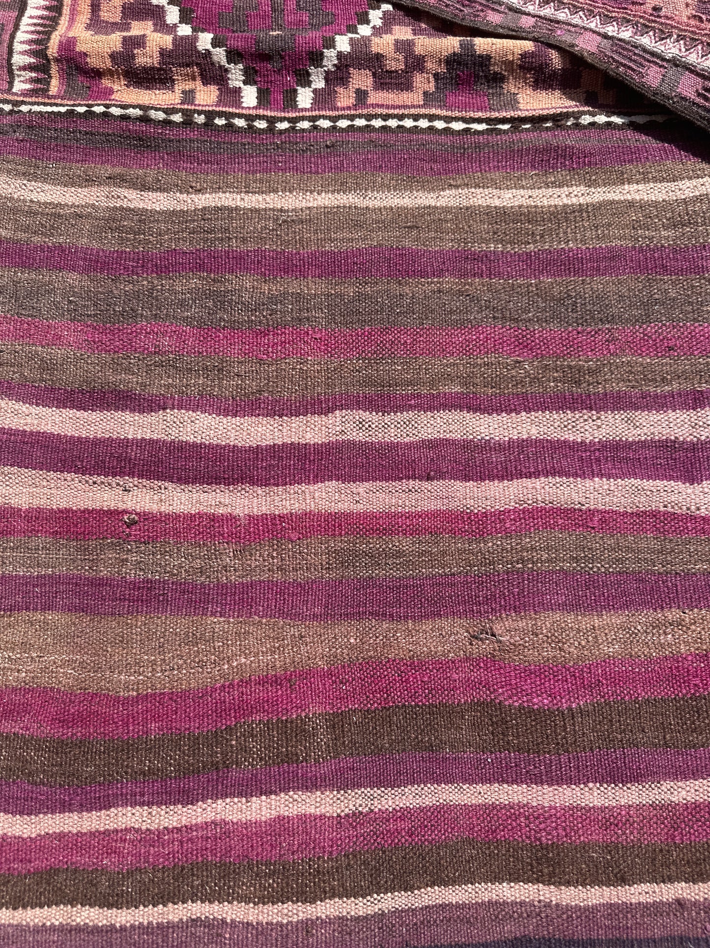 3’x5’ Magenta Tribal Uzbek Afghan Kilim