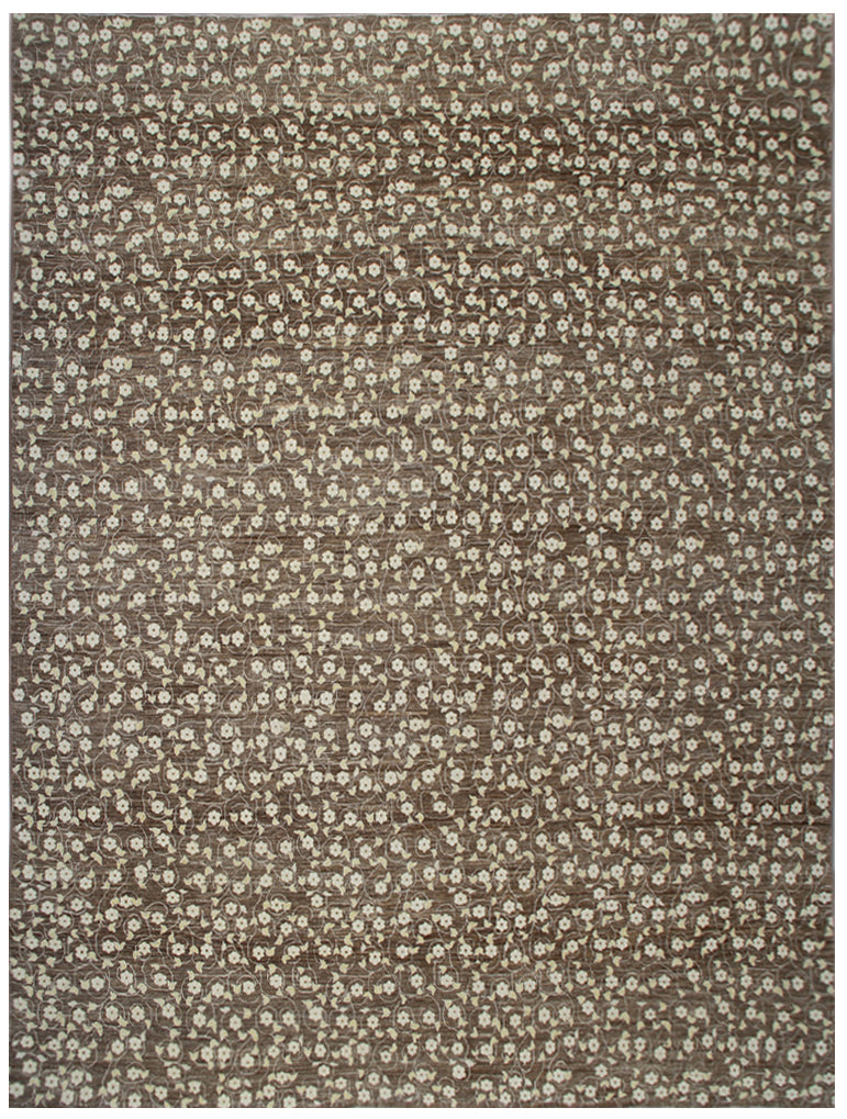 10'x12' Wool & Silk Rug | Floral | Hand-knotted Area Rug