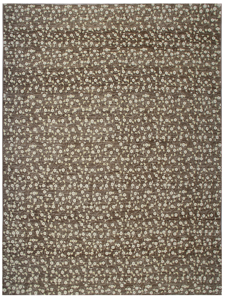 10'x12' Wool & Silk Rug | Floral | Hand-knotted Area Rug