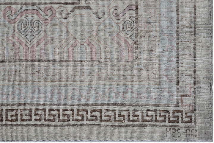 10'x13' Ariana Soft Green Pink Ivory Samarkand Rug Collection