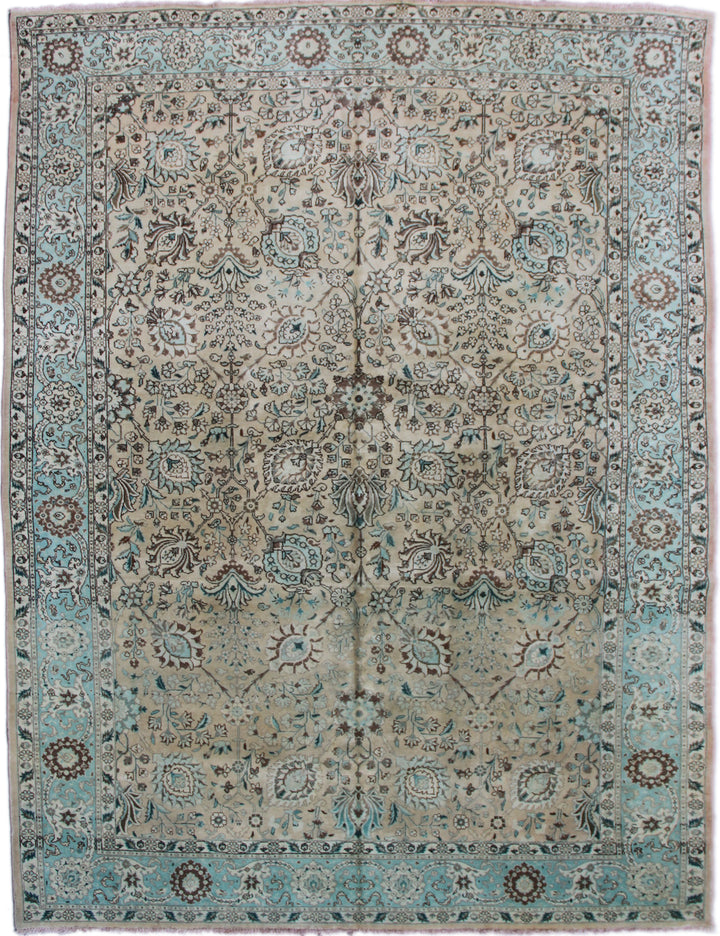 Vintage Persian Tabriz Rug | Wool Area Rug