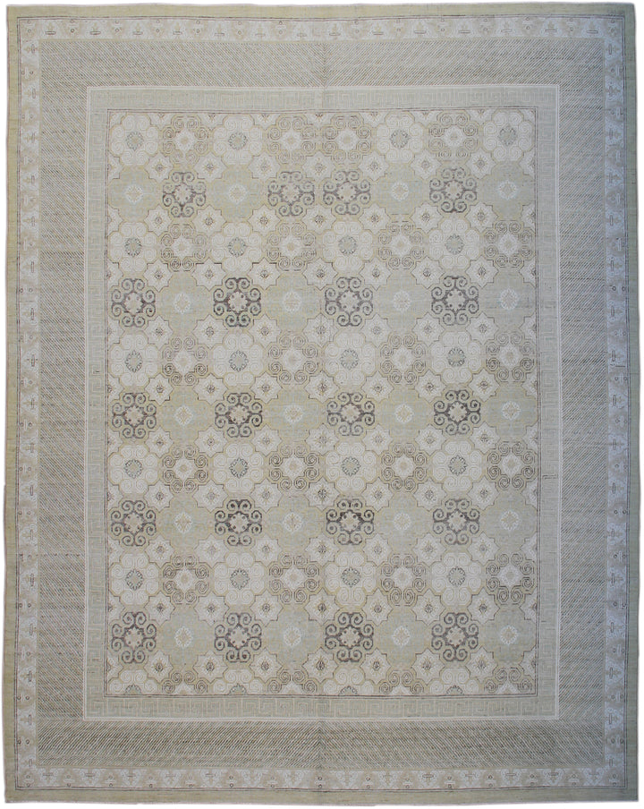 10'x13' Wool Area Rug | Samarkand Geometric Design Rug