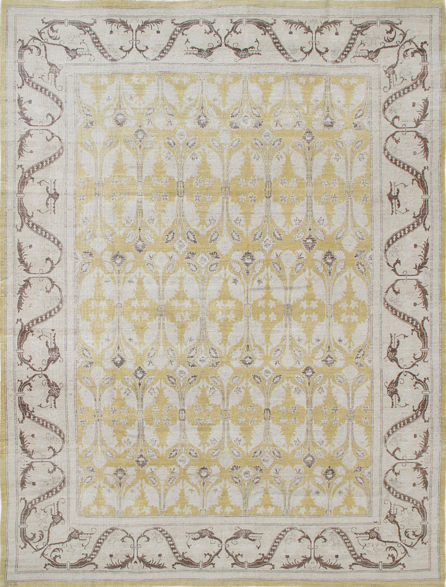 10'x13' Yellow Wool Rug | Ariana | Spanish Rug