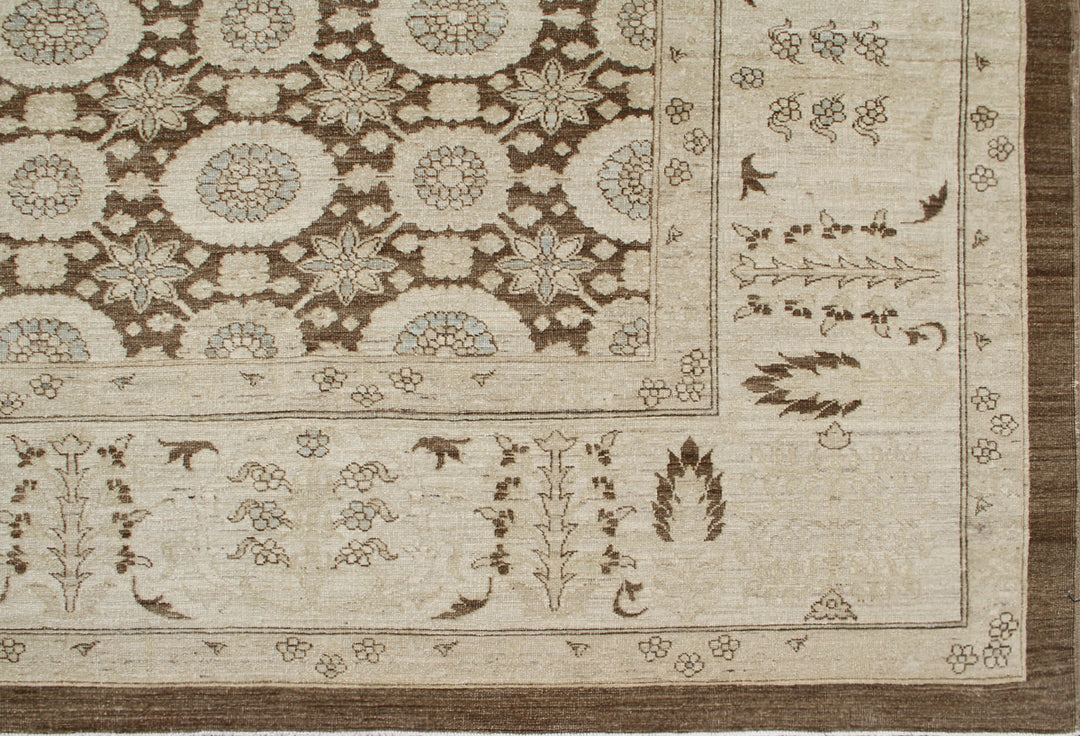 10'x14' Brown Rug | Ariana Traditional | Tabriz Rug