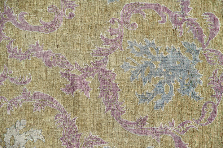 10'x14' Wool and Art Silk Ariana Transitional Floral Rug