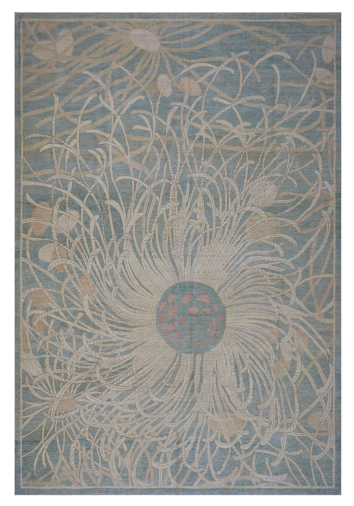 10'x14' Wool Rug | Blue | Marine Life | Ariana Modern Rug