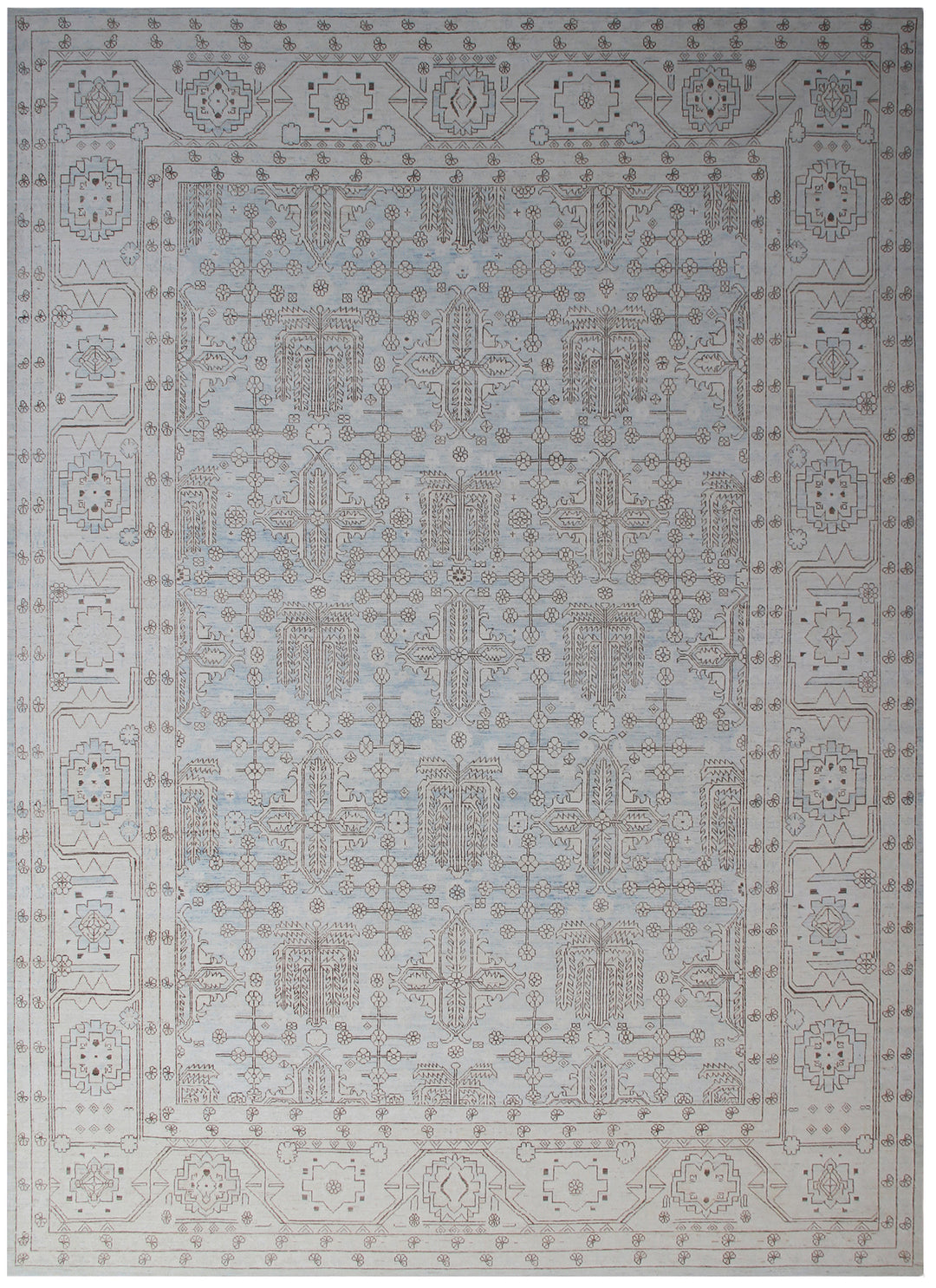 10'x14' Wool Rug | Geometric Heriz | Ariana Rugs | Design Area Rug