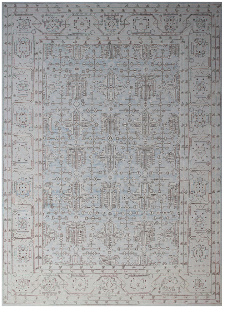 10'x14' Wool Rug | Geometric Heriz | Ariana Rugs | Design Area Rug