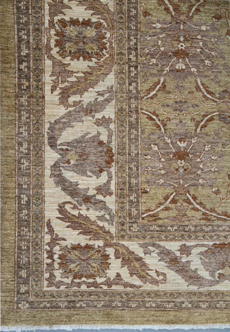 10'x14' Wool Rug | Olive | Ariana Traditional