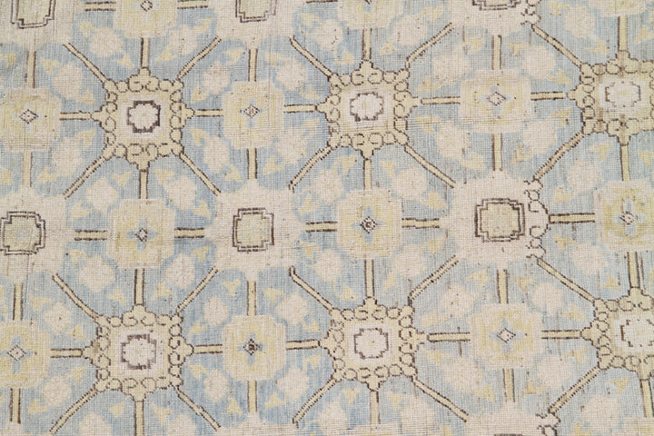 10'x8' Hand-Knotted Afghan Rug | Soft Blue & Earth Tones | Samarkand