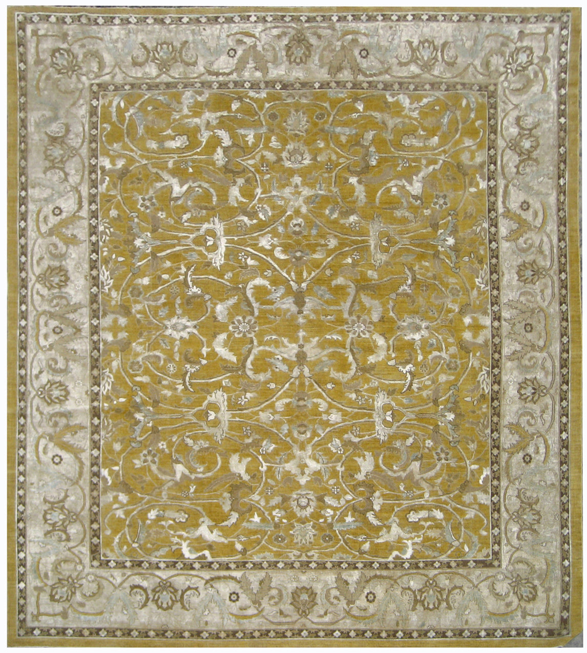 9.11 x 8.02 Ariana Very Fine Luxury Silk and Wool Area Rug