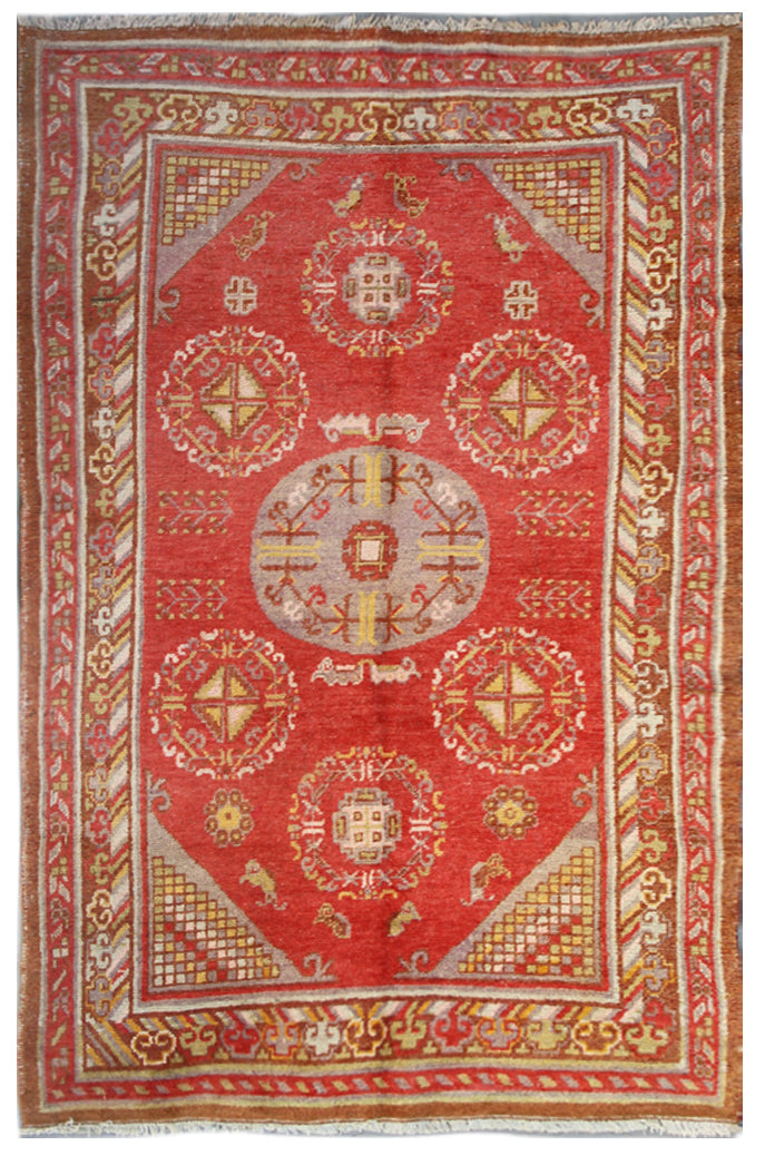 7.09 x 4.03 Antique Samarkand