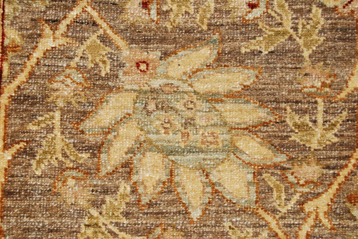 3x10 Grey Cranberry Gold Persian Tabriz Design Ariana Traditional Runner Rug