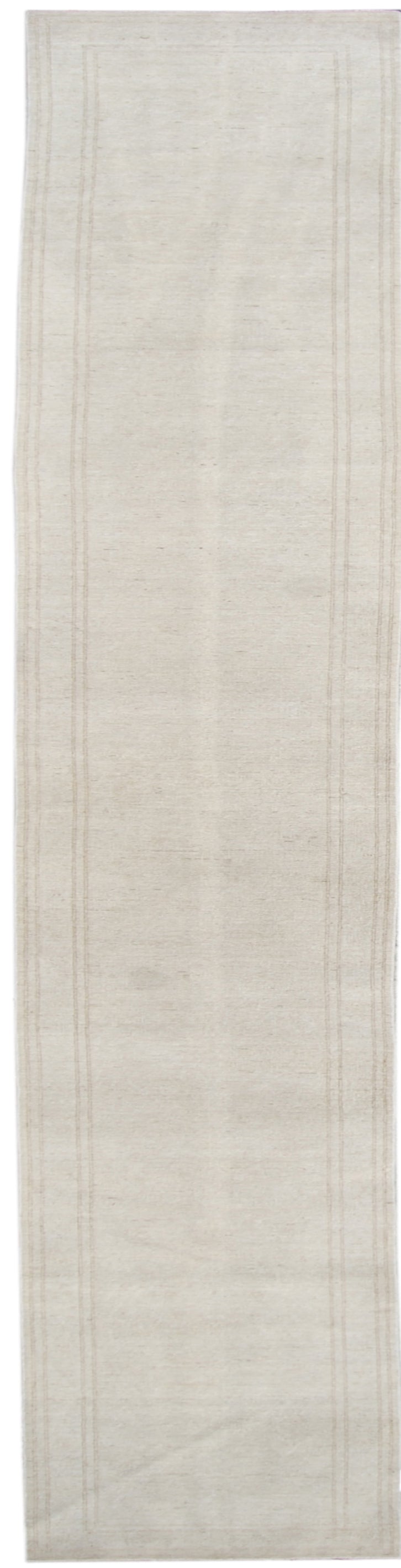 3x20 Very Pale Ivory Faded Agra Design Ariana Transitional Runner Rug
