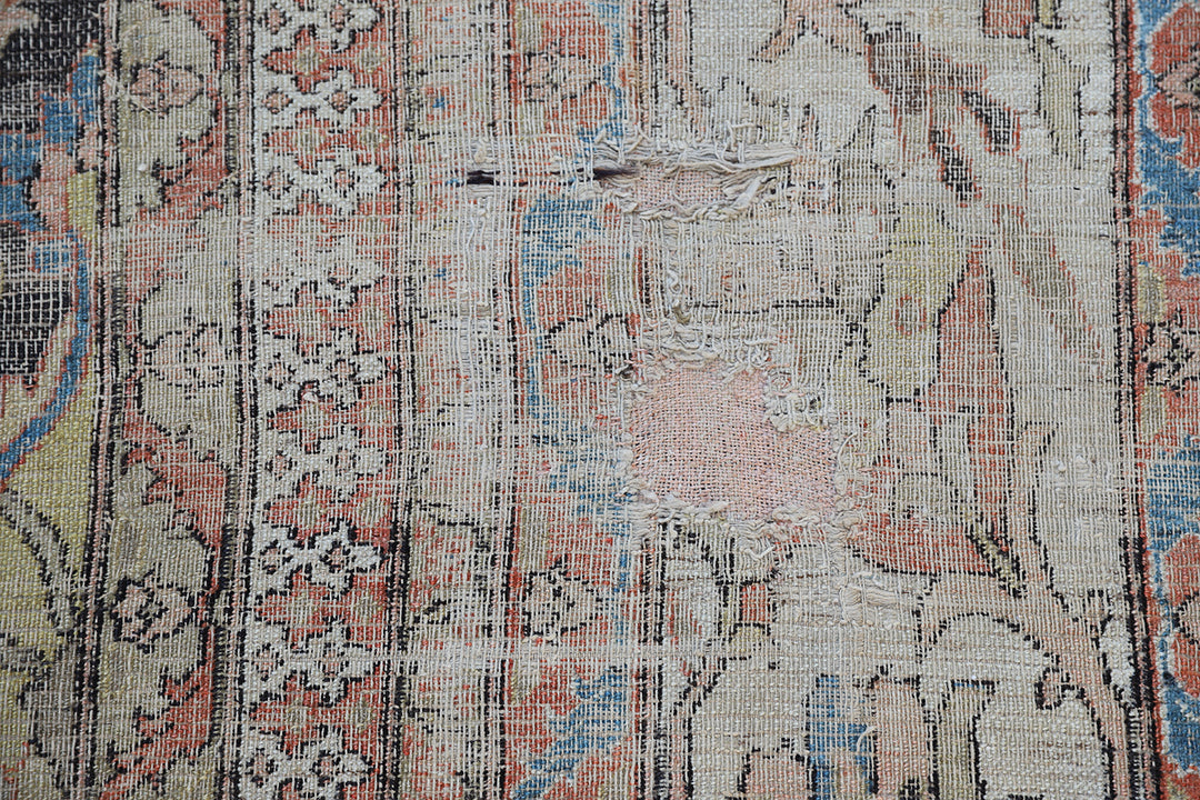 Antique Persian Mashhad Rug | Rust Vintage Area Rug