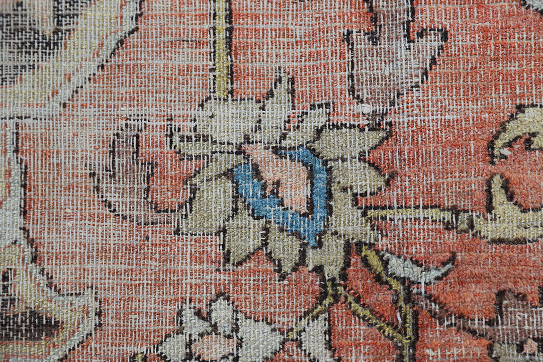 Antique Persian Mashhad Rug | Rust Vintage Area Rug