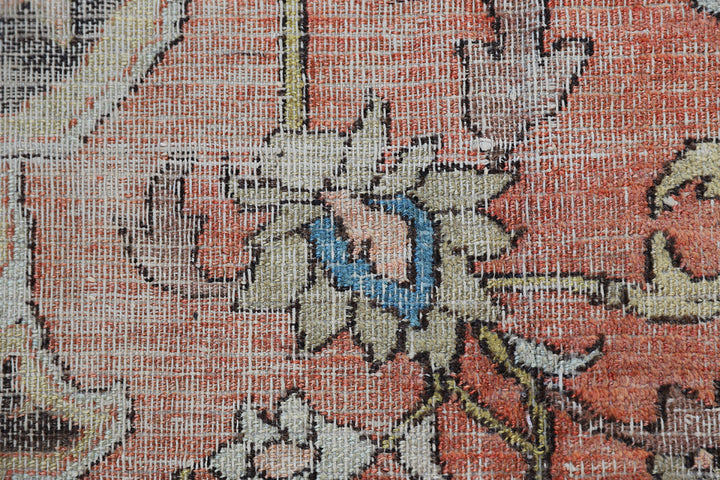 Antique Persian Mashhad Rug | Rust Vintage Area Rug