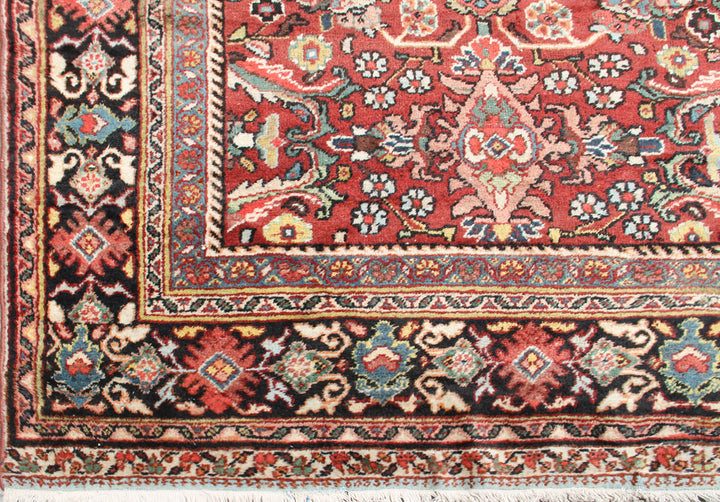 Large Persian Rug |Red and Navy Vintage Mahal Area Rug