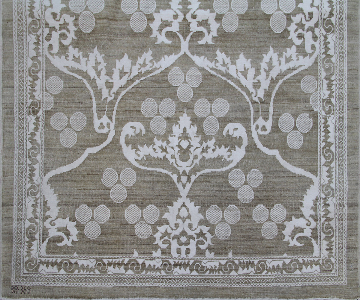 3x11 Soft Green Silk Ottoman Design Ariana Transitional Runner Rug
