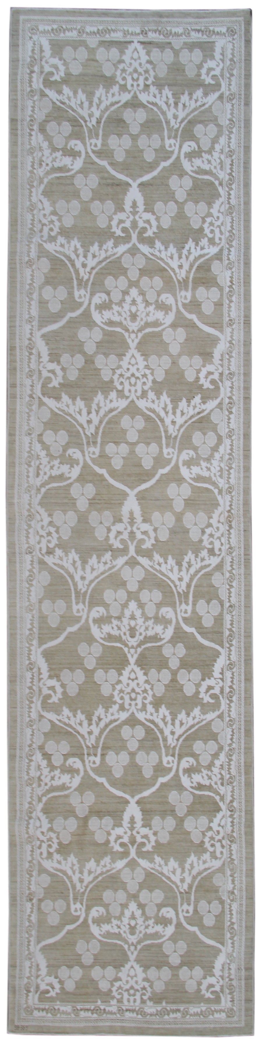 3x11 Soft Green Silk Ottoman Design Ariana Transitional Runner Rug