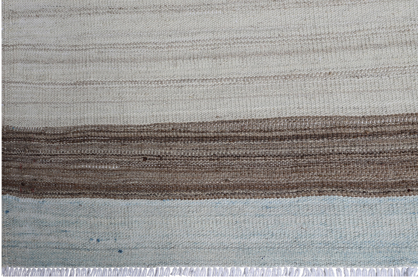 5x7 Ariana Striped Blue Ivory Brown Kilim