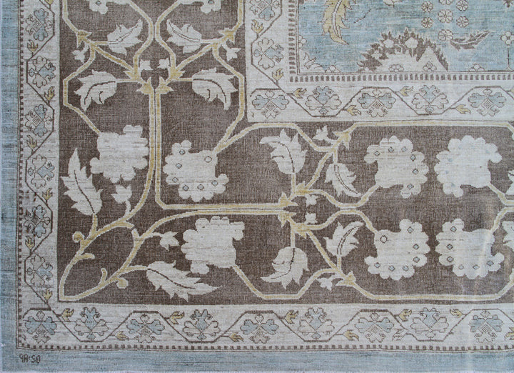 Very Fine Large Blue Tabriz Design Ariana Traditional Rug