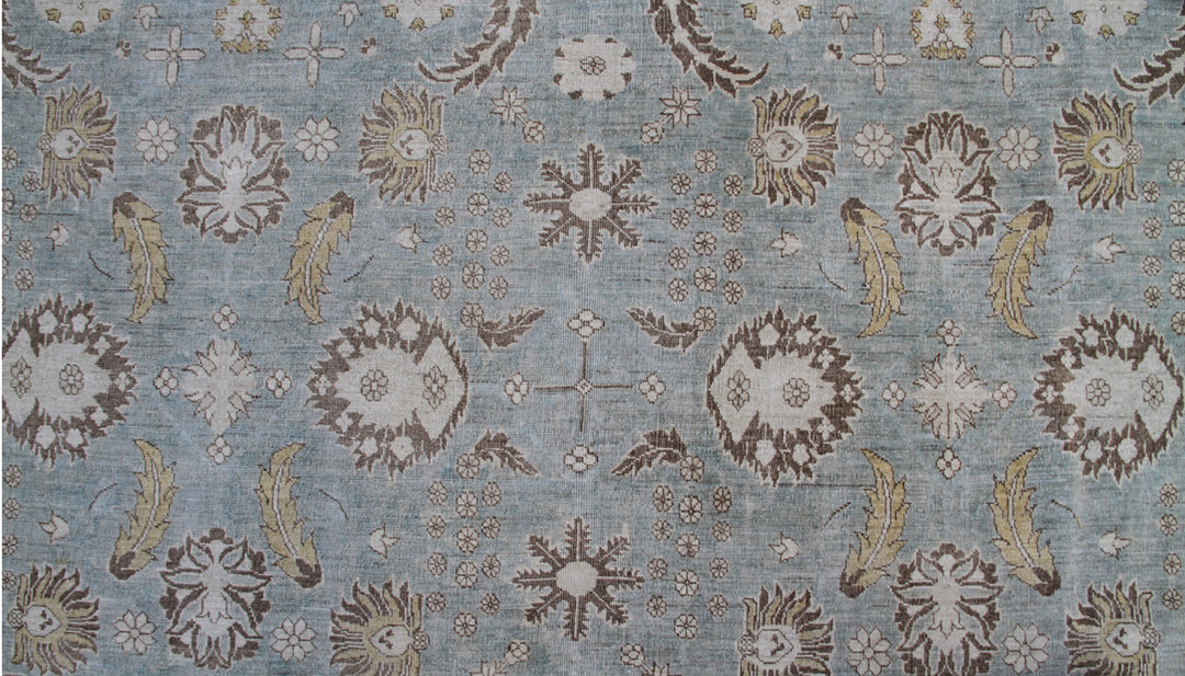 Very Fine Large Blue Tabriz Design Ariana Traditional Rug